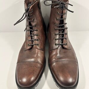 Blake McKay Brown Leather Cap Toe Boots Men’s 10.5